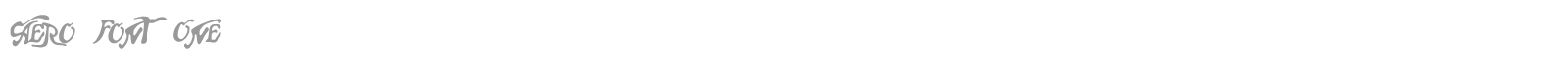 Aero One font preview